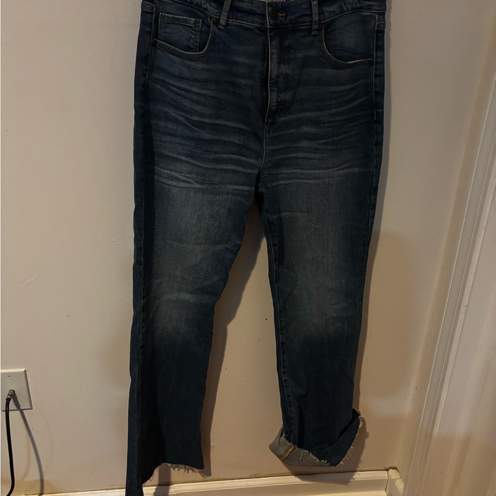 LOFT Women's Straight Leg Jeans - Dark Blue